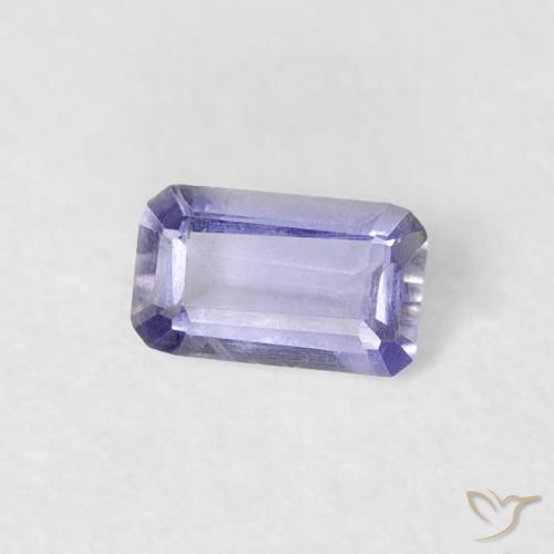 Iolite Medium Light-Violet naturelle Octogone / coupe Émeraude, 0.18 ct, VS-SI