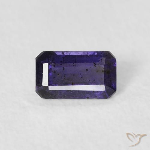 0.25ct Naturel Violet aubergine iolite, Taille émeraude, VS-SI