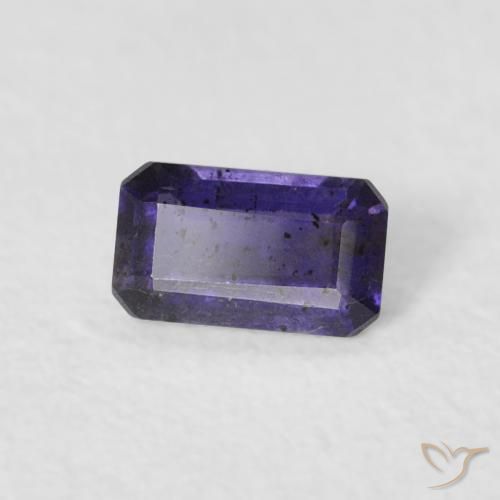 Iolite Violet aubergine naturelle Octogone / coupe Émeraude, 0.25 ct, VS-SI