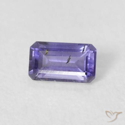 Iolite Violet foncé naturelle Octogone / coupe Émeraude, 0.27 ct, VS-SI