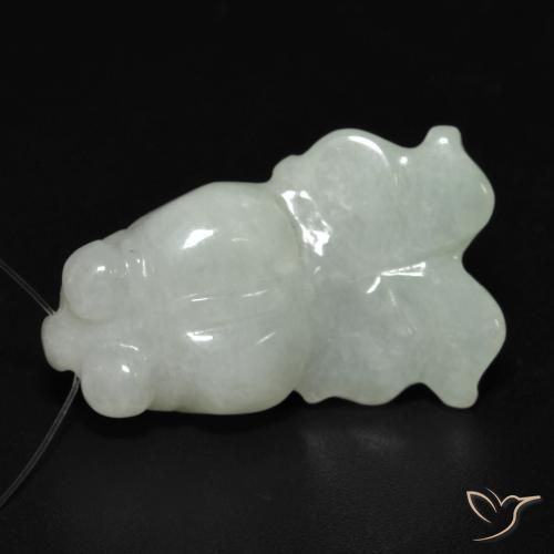 20.53ct Naturel Vert pâle Jade, Fantaisie, Translucide