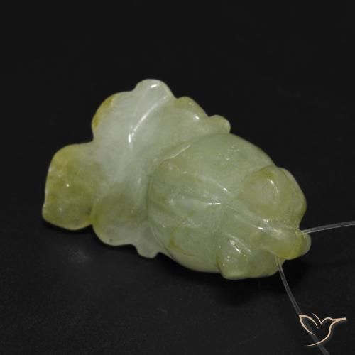 21.61ct Naturel Vert chaud Jade, Fantaisie, Translucide