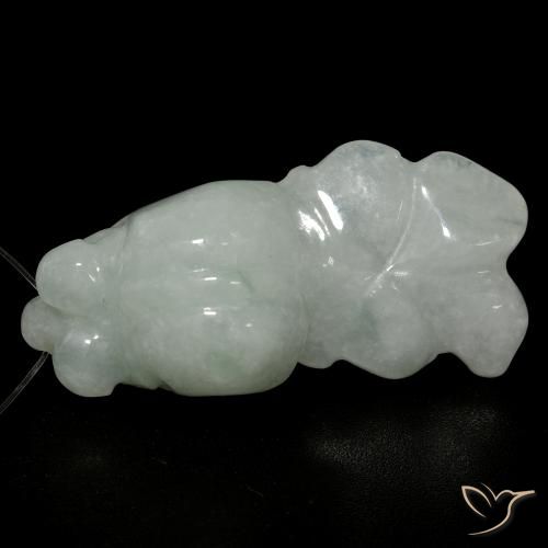 Jade Gris vert naturelle Fantaisie, 22.00 ct, Translucide