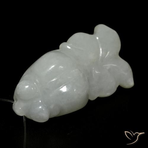Jade Gris vert naturelle Fantaisie, 21.30 ct, Translucide