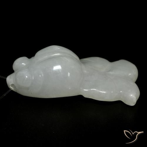 Jade Gris vert naturelle Fantaisie, 21.30 ct, Translucide