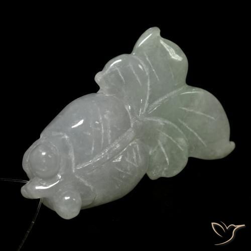 Jade Vert moyen naturelle Fantaisie, 49.39 ct, Translucide