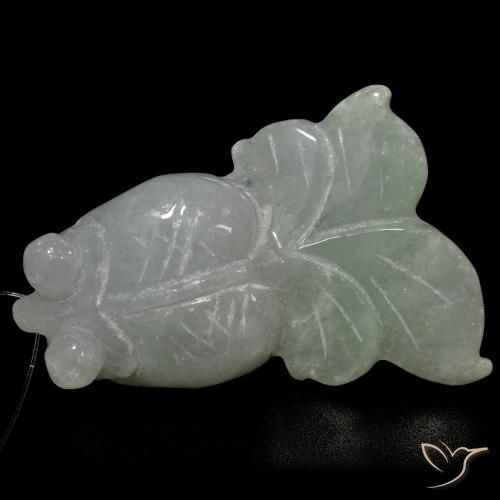 Jade Vert moyen naturelle Fantaisie, 49.39 ct, Translucide