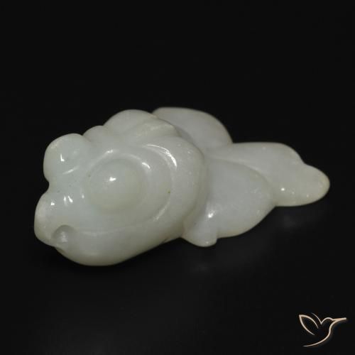 22.62ct Naturel Gris vert Jade, Fantaisie, Translucide