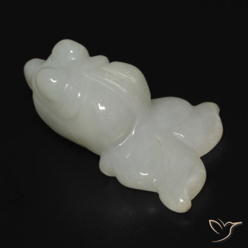 Jade Gris vert naturelle Fantaisie, 22.62 ct, Translucide