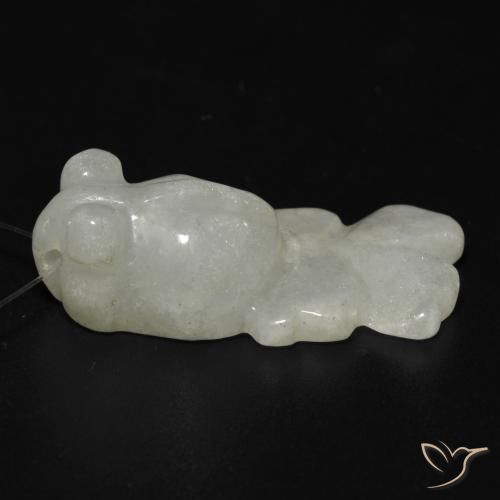 Jade Vert moyen naturelle Fantaisie, 29.36 ct, Translucide