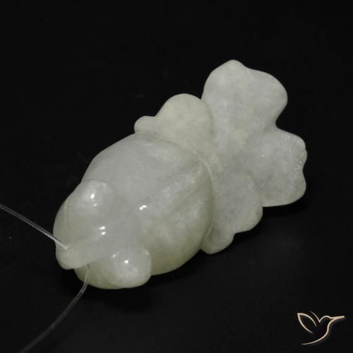 Jade Vert moyen naturelle Fantaisie, 29.36 ct, Translucide