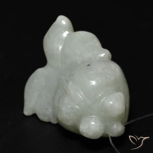 40.87ct Naturel Vert moyen Jade, Fantaisie, Translucide