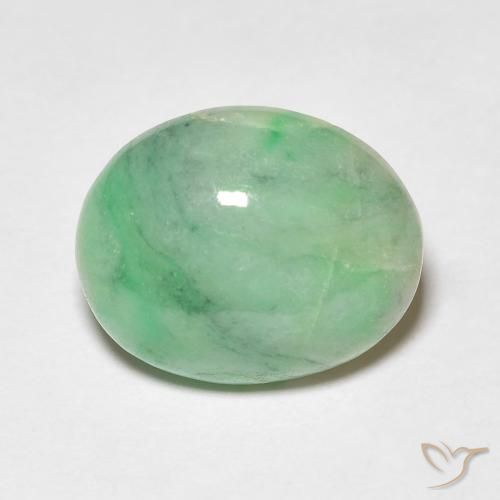 4.88ct Naturel Vert moyen Jade, ovale, Opaque