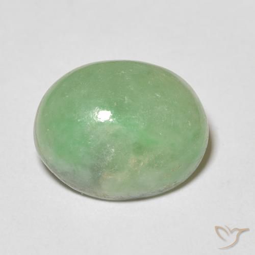 4.38ct Naturel Vert moyen Jade, ovale, Opaque