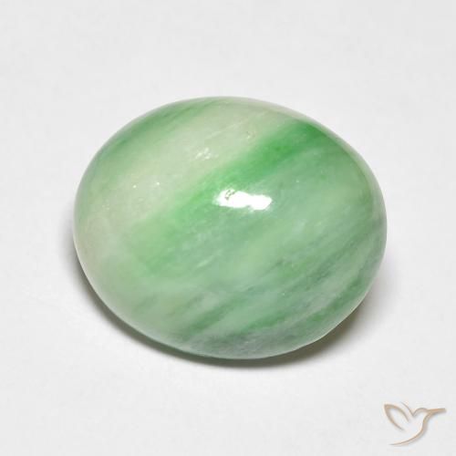 4.50ct Naturel Vert jaunâtre Jade, ovale, Opaque