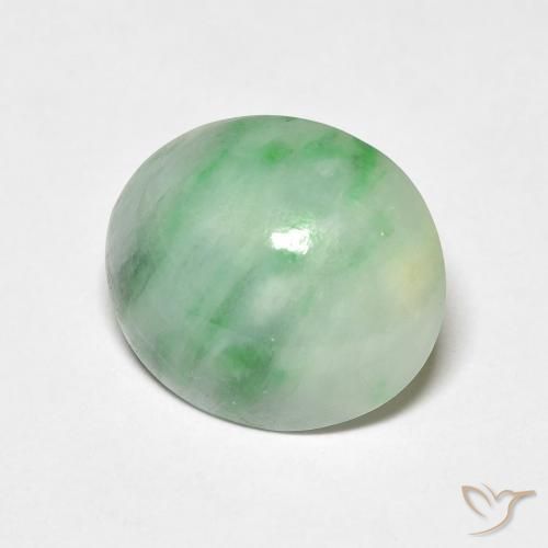 3.74ct Naturel Blanc Vert Jade, ovale, Opaque