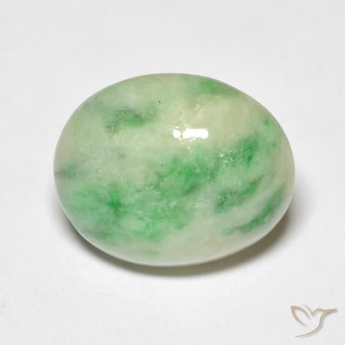 4.46ct Naturel Vert jaunâtre Jade, ovale, Opaque