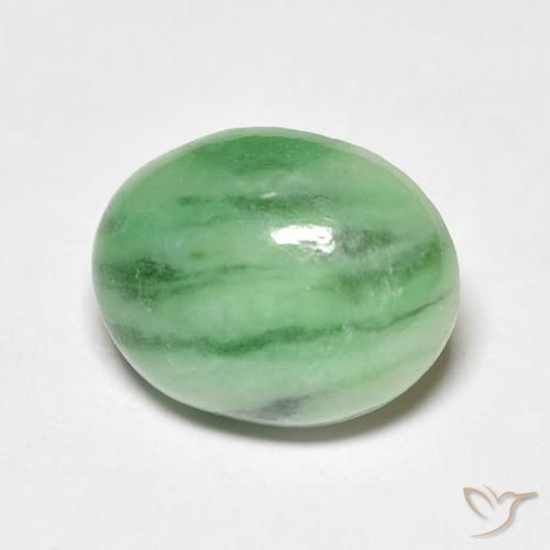 4.63ct Naturel Vert moyen Jade, ovale, Opaque