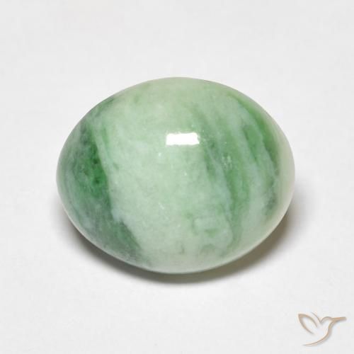 4.10ct Naturel Vert moyen Jade, ovale, Opaque