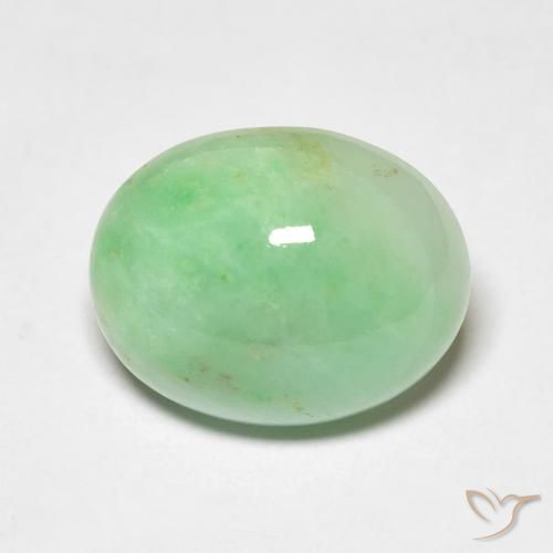 5.45ct Naturel Vert sauge léger Jade, ovale, Opaque