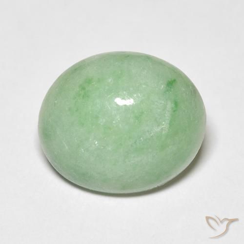 3.67ct Naturel Vert sauge léger Jade, ovale, Opaque