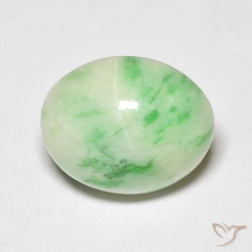 4.71ct Naturel Vert moyen Jade, ovale, Transparent