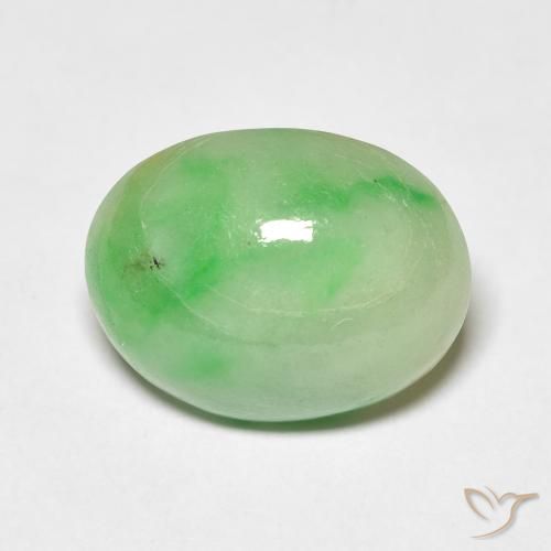 4.47ct Naturel Vert moyen Jade, ovale, Transparent