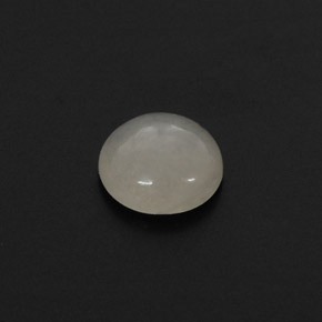 Jadéite blanc naturelle coupe roude, 2,31 ct, translucide