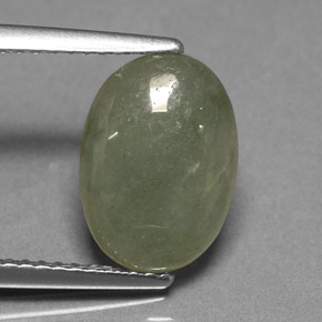 Jadéite vert naturelle coupe ovale, 3,00 ct, translucide