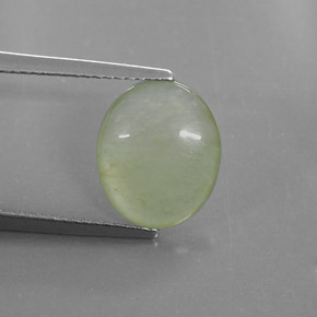 Jadéite vert naturelle transparent, 3,20 ct, transparent / translucide