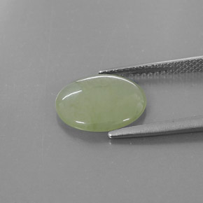 Jadéite vert naturelle transparent, 3,20 ct, transparent / translucide