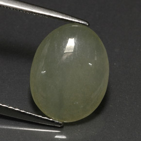 Jadéite vert naturelle transparent, 4,80 ct, transparent / translucide