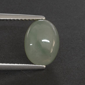 Jadéite vert naturelle transparent, 3,23 ct, transparent / translucide