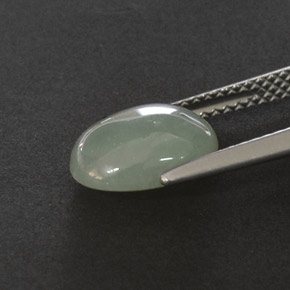 Jadéite vert naturelle transparent, 3,23 ct, transparent / translucide