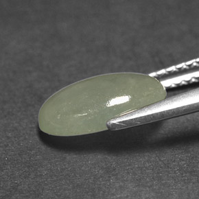 Jadéite Vert clair naturelle Transparent, 2.49 ct, Transparent / Translucide