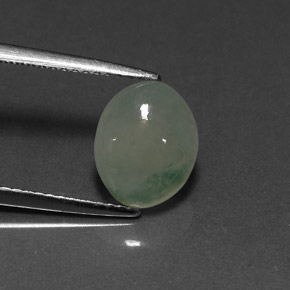 Jadéite Vert clair naturelle Transparent, 2.94 ct, Transparent / Translucide