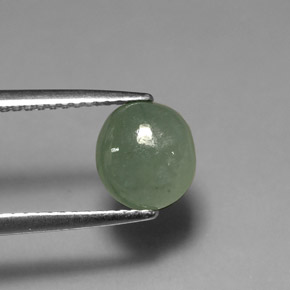 Jadéite vert naturelle transparent, 2,14 ct, transparent / translucide