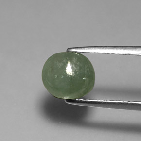 Jadéite vert naturelle transparent, 2,14 ct, transparent / translucide