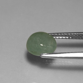 Jadéite vert naturelle transparent, 2,14 ct, transparent / translucide