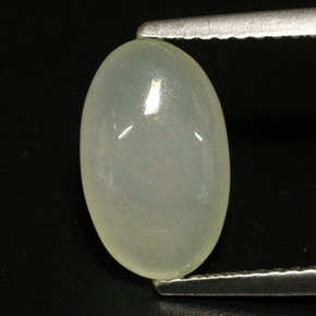 Jadéite vert naturelle transparent, 3,33 ct, transparent / translucide