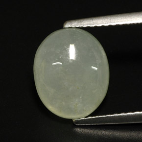 Jadéite vert naturelle transparent, 4,80 ct, transparent / translucide