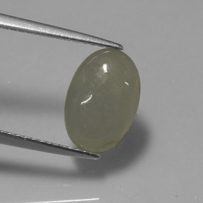 Jadéite vert naturelle transparent, 3,01 ct, transparent / translucide