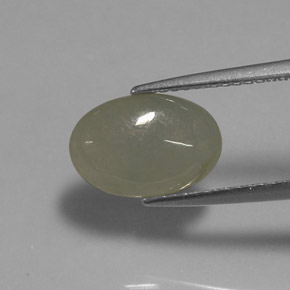 Jadéite vert naturelle transparent, 3,01 ct, transparent / translucide