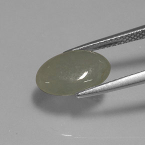 Jadéite vert naturelle transparent, 3,01 ct, transparent / translucide