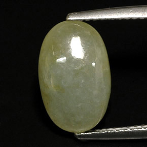 Jadéite multicolore naturelle transparent, 5,55 ct, transparent / translucide