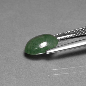 Jadéite vert naturelle transparent, 2,37 ct, transparent / translucide
