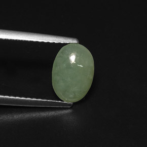 Jadéite Vert naturelle Transparent, 1.70 ct, Transparent / Translucide