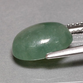 Jadéite vert naturelle transparent, 4,52 ct, transparent / translucide