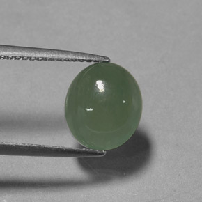 Jadéite vert naturelle transparent, 3,75 ct, transparent / translucide