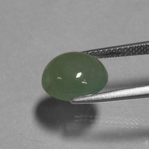 Jadéite vert naturelle transparent, 3,75 ct, transparent / translucide